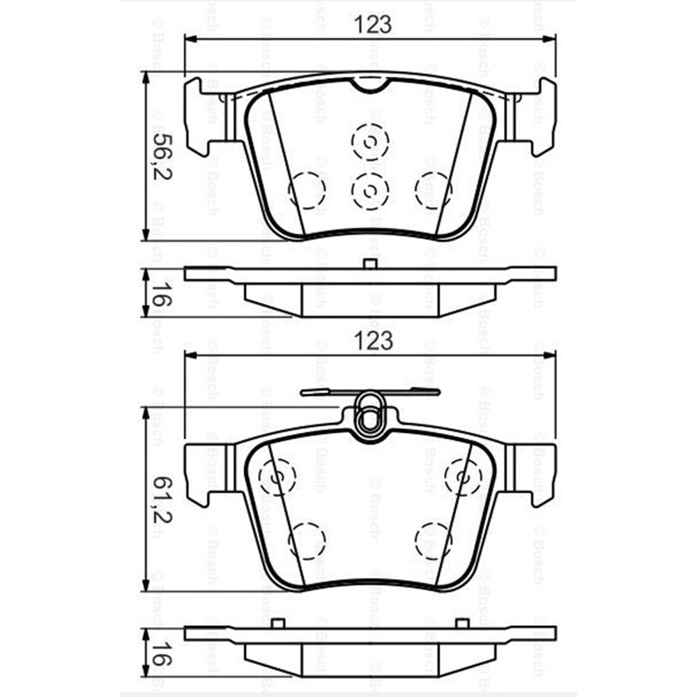 Disk Balata Vw, Audi, Seat, Skoda, Cupra Arka - Bosch