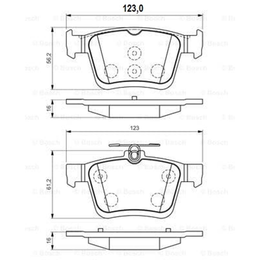 Disk Balata Vw, Audi, Seat, Skoda, Cupra Arka - Bosch