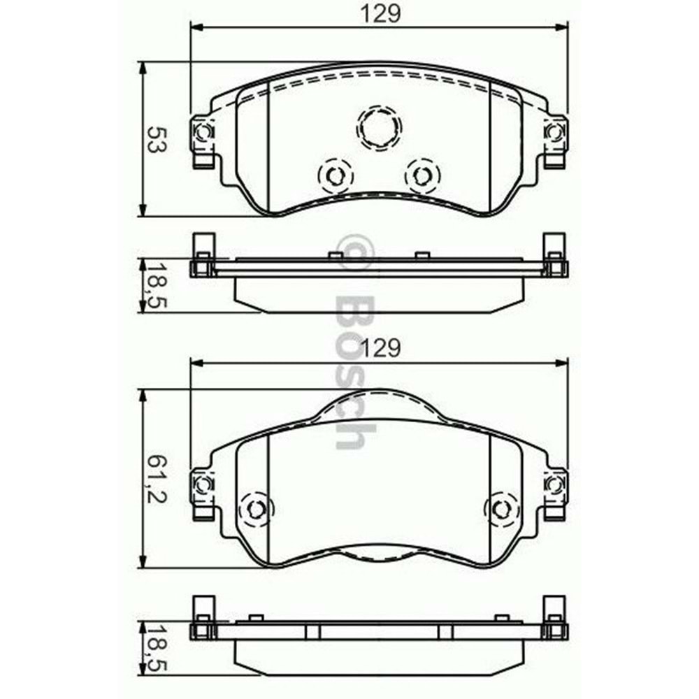 Disk Balata Citroen C4, DS4 Ön - Bosch