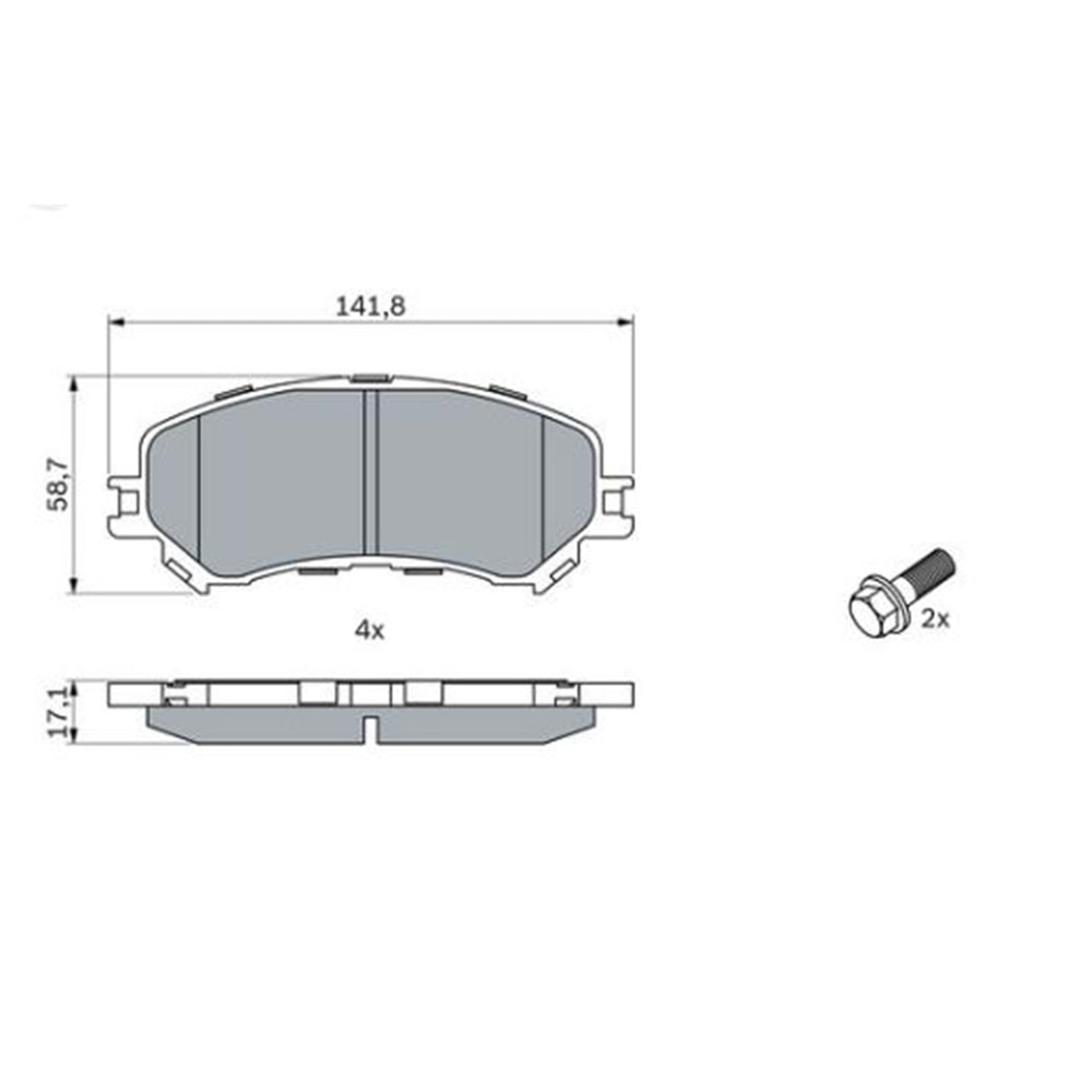 Disk Balata Renault Megane IV, Talisman, Espace V, Qashqai, Kadjar, X-Trail Ön -