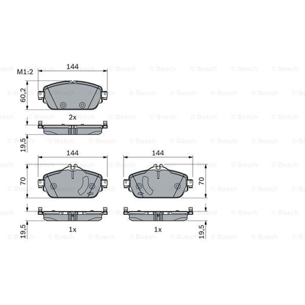 Disk Balata Mercedes GLA, CLA, C Serisi, E Serisi Ön - Bosch