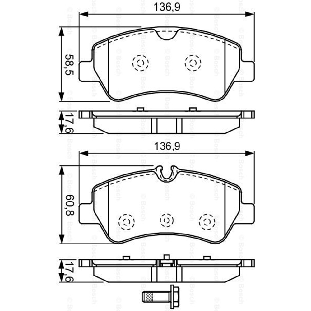 Disk Balata Ford Tourneo Custom V362, V363 2.2 TDCI 12> Arka - Bosch