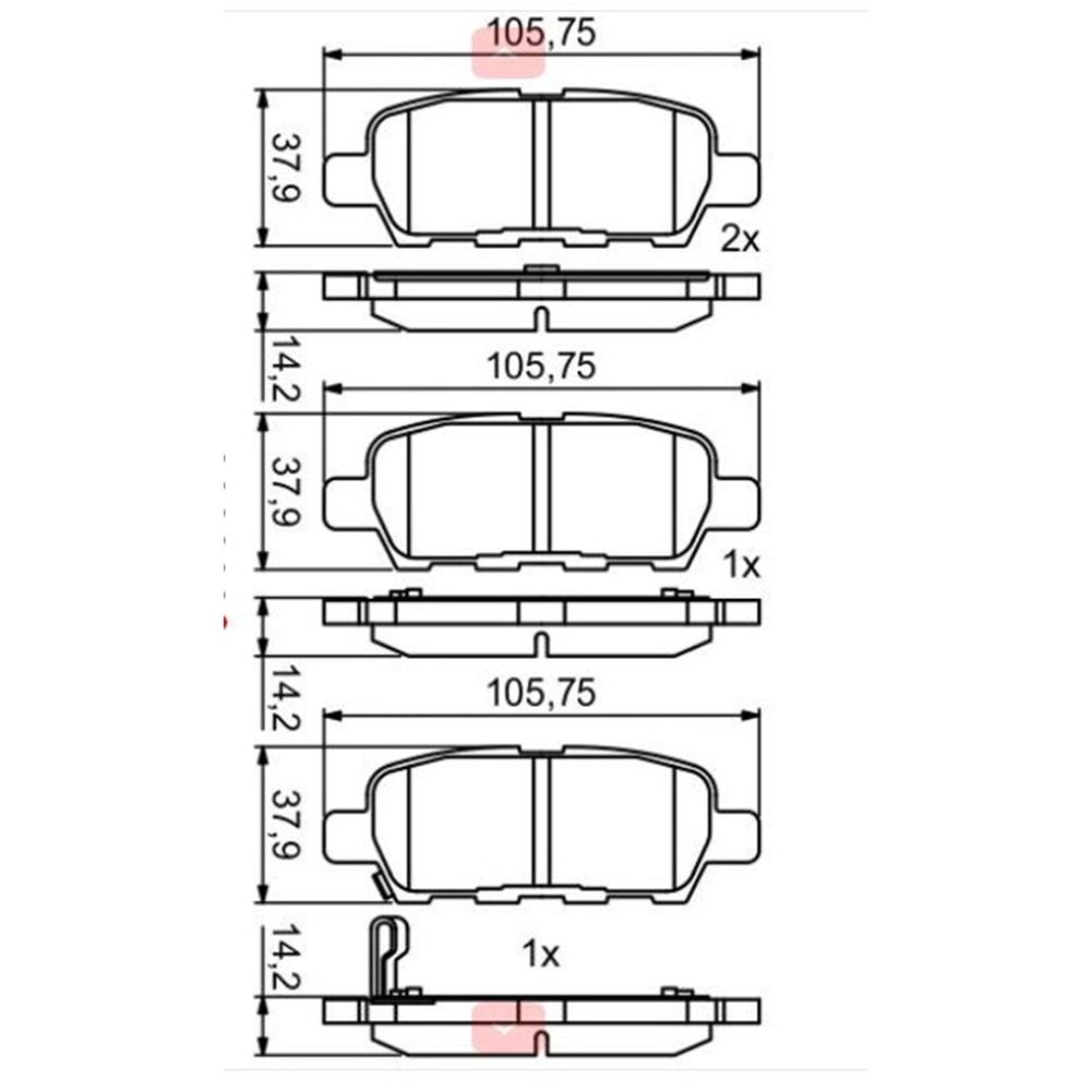 Disk Balata Nissan, Suzuki, İnfiniti Arka - Bosch