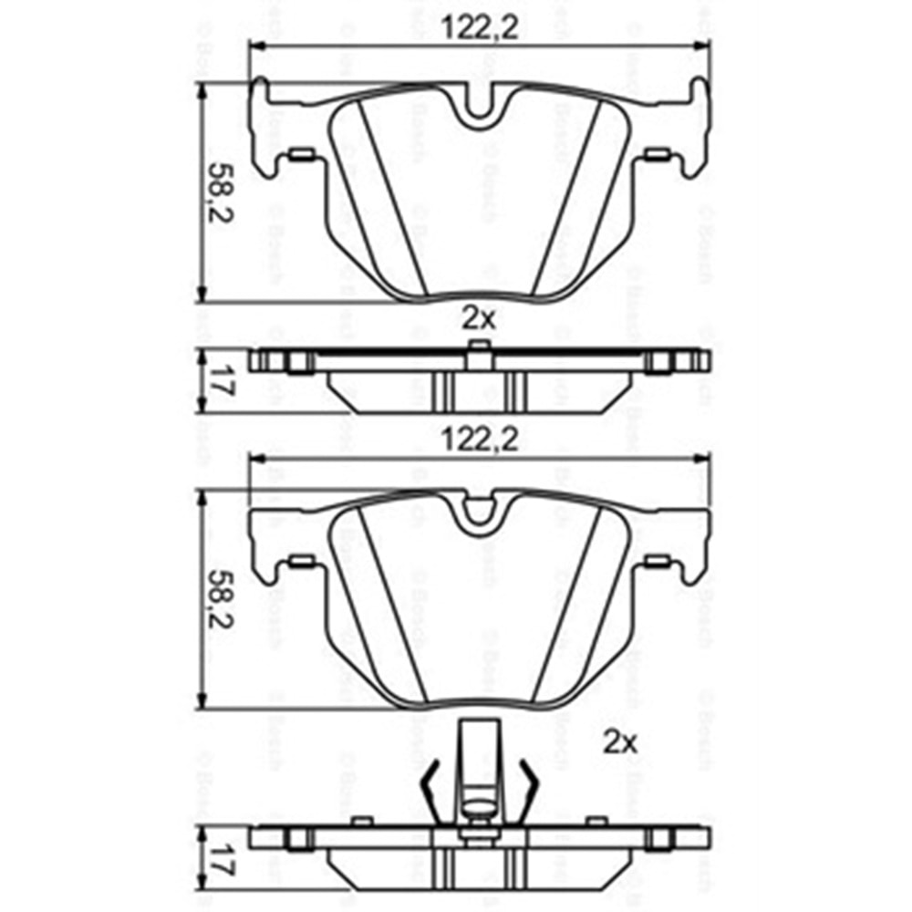 Disk Balata Bmw X5 E70, F15, F85, X6 E71, E72 Arka - Bosch