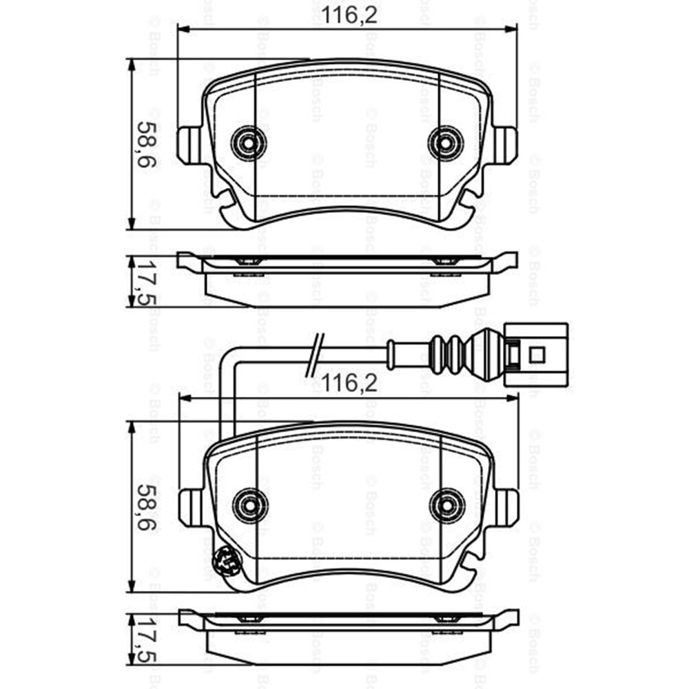 Disk Balata Vw Transporter, Audi Arka - Bosch