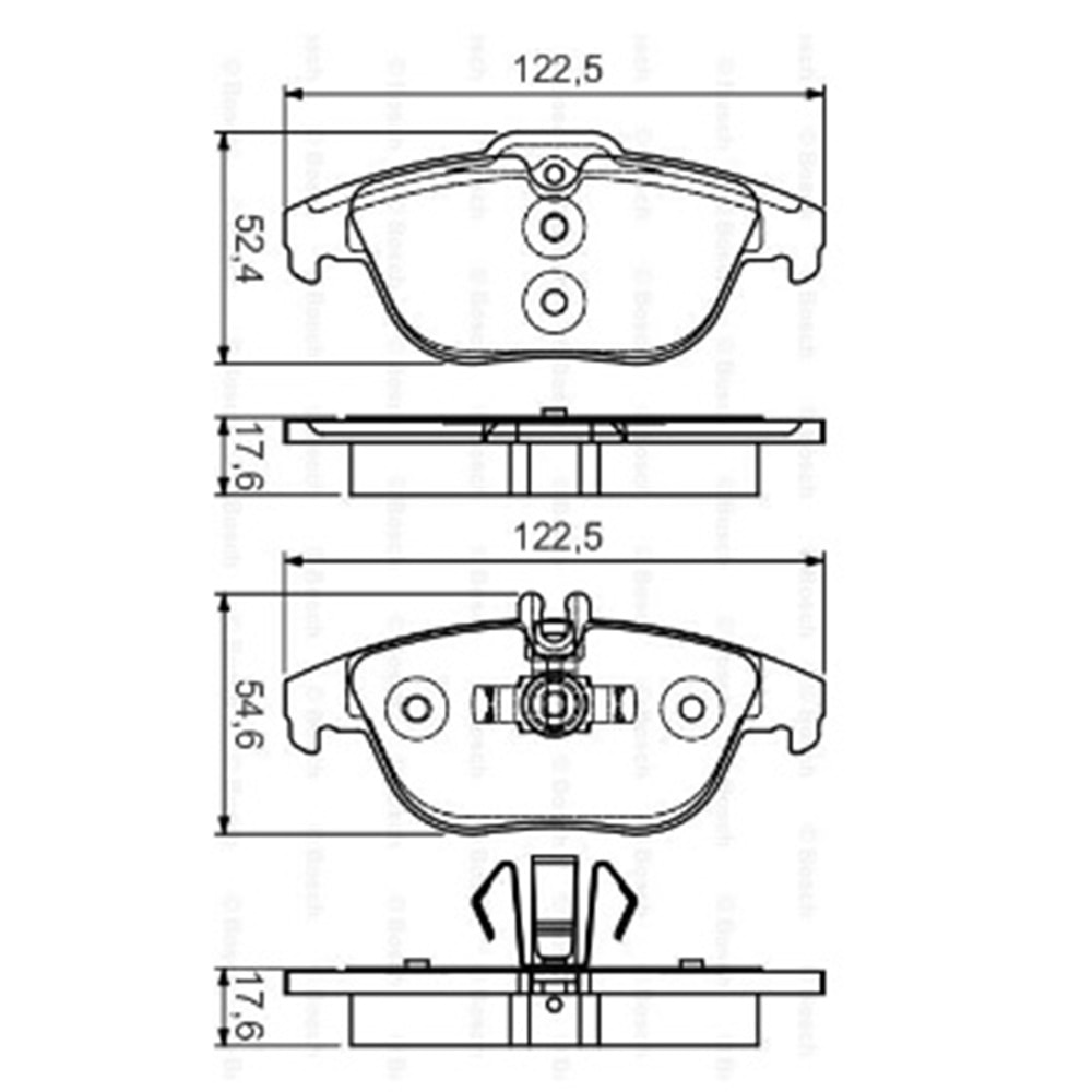 Disk Balata Mercedes W204, C209 Arka - Bosch
