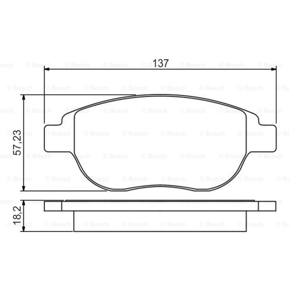 Disk Balata Peugeot 307, 207, Partner Citroen C4, C3, Berlingo Ön - Bosch