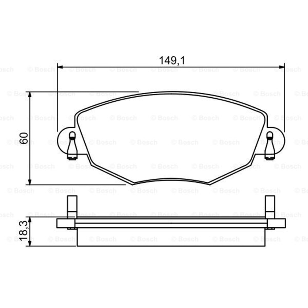 Disk Balata Ford Mondeo III, Jaguar X-Type Ön - Bosch