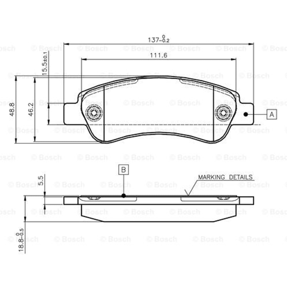 Disk Balata Fiat Ducato, Peugeot Boxer, Citroen Jumper 3.0 HDİ Arka - Bosch