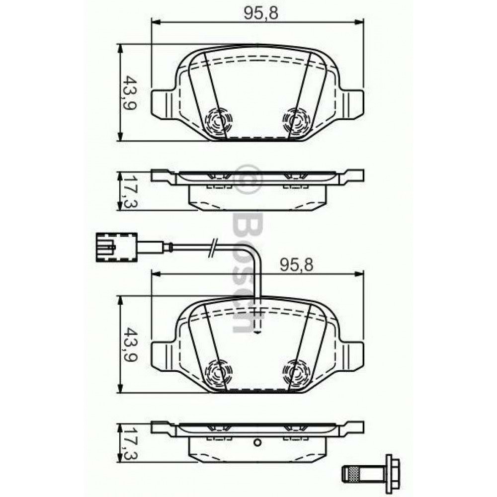 Disk Balata Lancia, Fiat Linea, Alfa Romeo 156, 147 Arka - Bosch