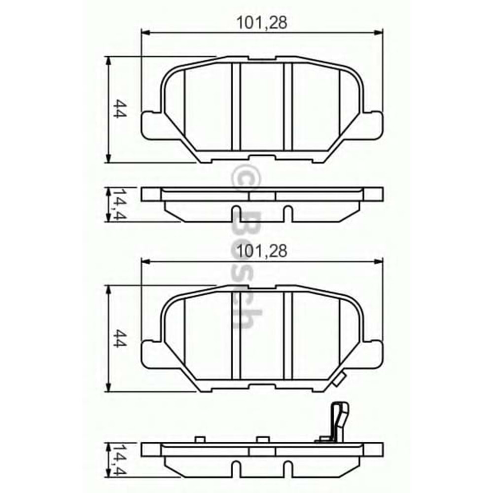 Disk Balata Mazda 6, Citroen C4 AİRCross, Peugeot 4008, Mitsubishi OUTLandER III Arka - Bosch