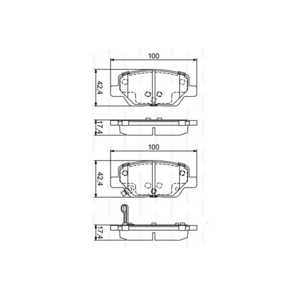 Disk Balata Fiat Egea Sedan, STATİON Arka - Bosch