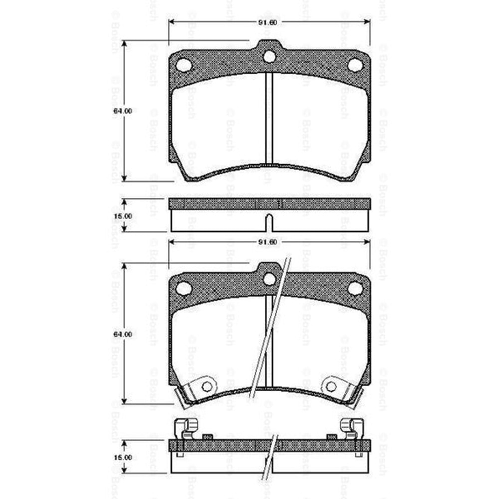 Disk Balata Kia Rio, Mazda 323 Ön - Bosch