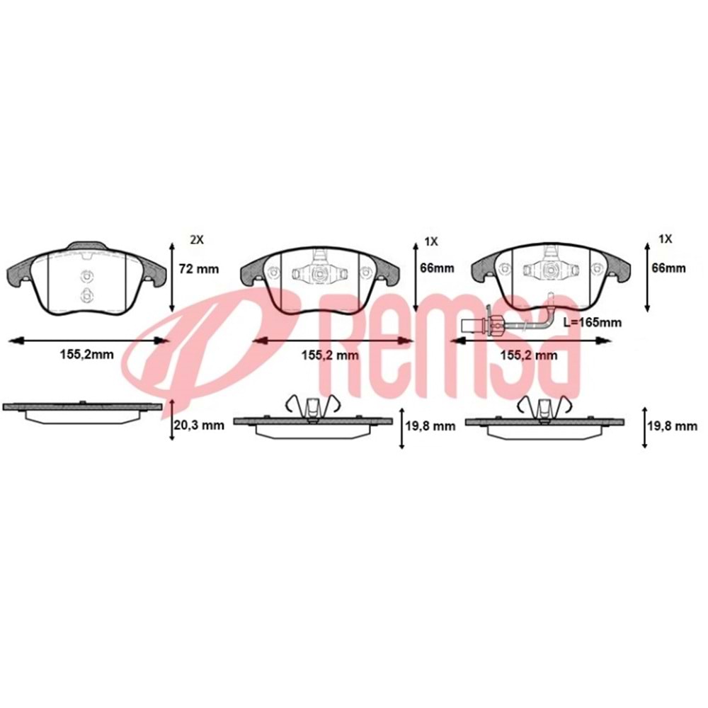 Disk Balata Vw Tiguan, Sharan, Seat Alhambra, Audi Q 3 Ön -
