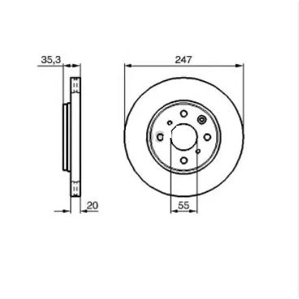Fren Diski Peugeot 107, Citroen C1, Toyota Aygo 06-05 Ön - 247 MM -