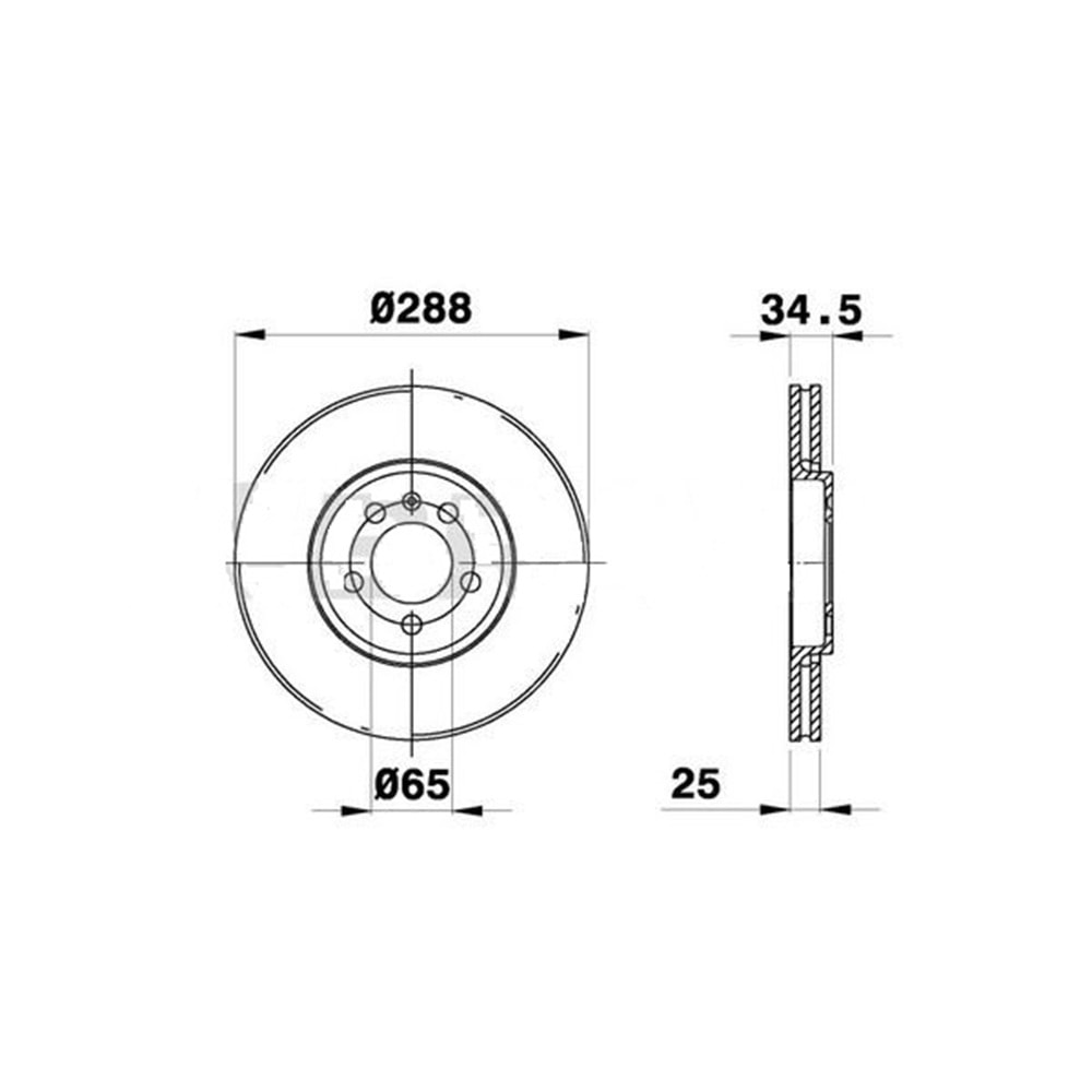 Fren Diski Vw Golf 4, Audi, Seat Ön - 288 MM -