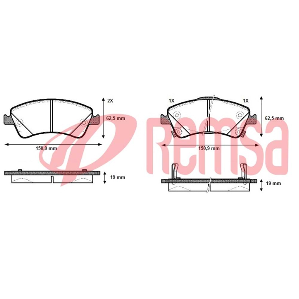 Disk Balata Toyota Corolla, Auris, Avensis Ön -