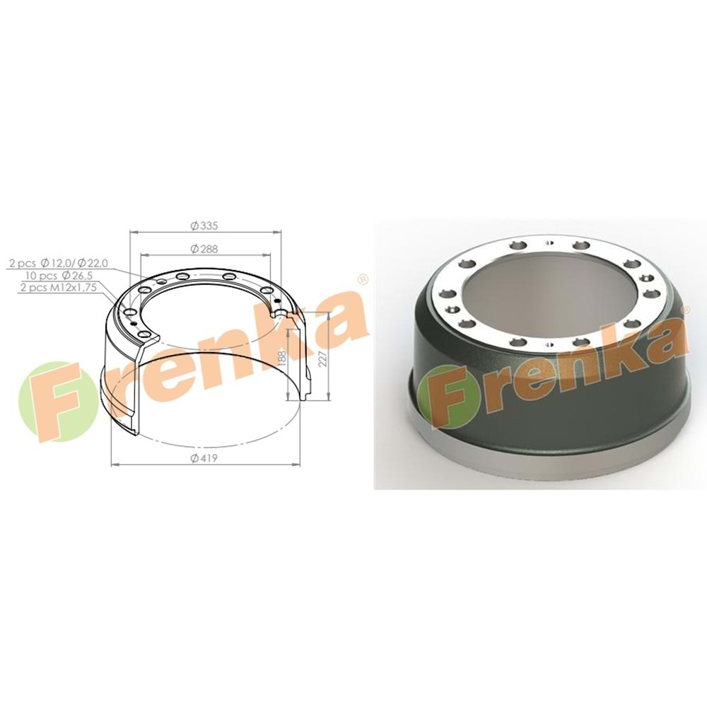 KAMPANA FREAUF (227MM) PİLOT - FRENKA