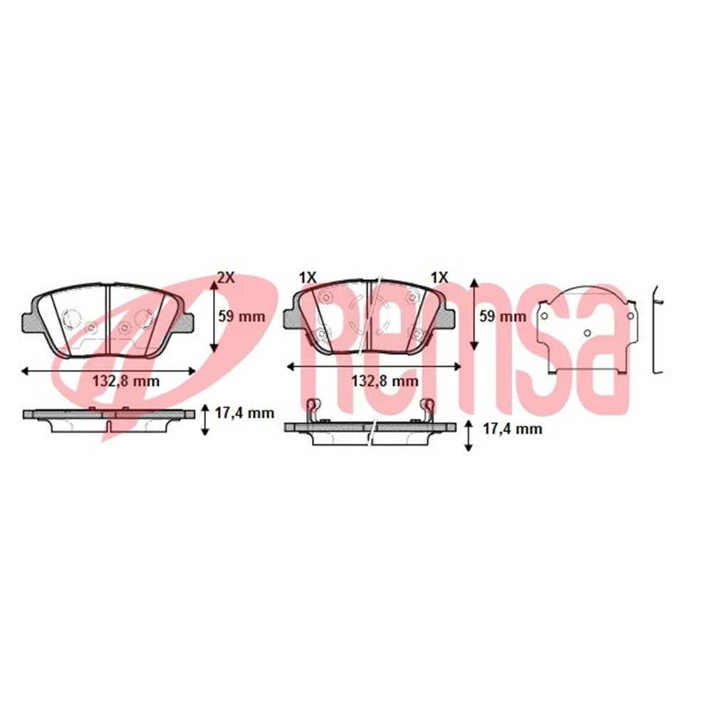 Disk Balata Kia Rio III 1.25 Ön -