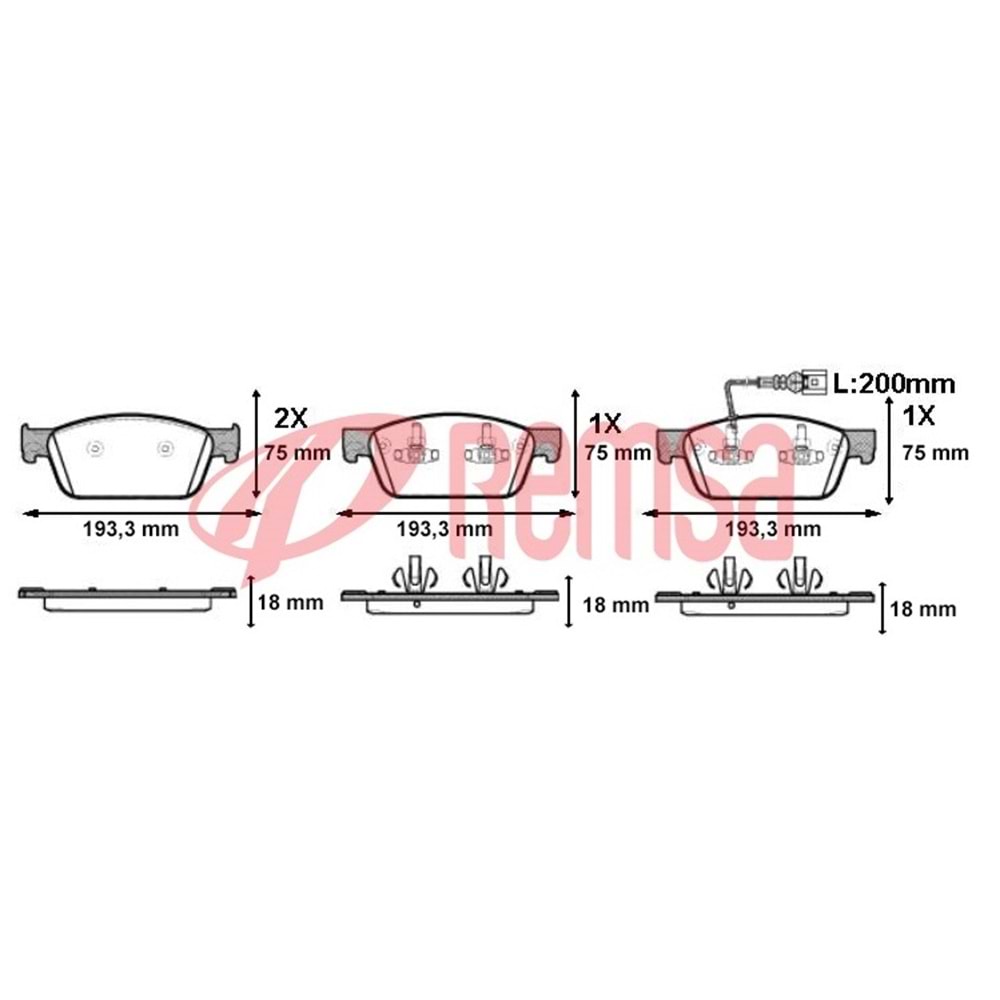 Disk Balata Vw Transporter T5, T6, MULTİVAN T5 Ön