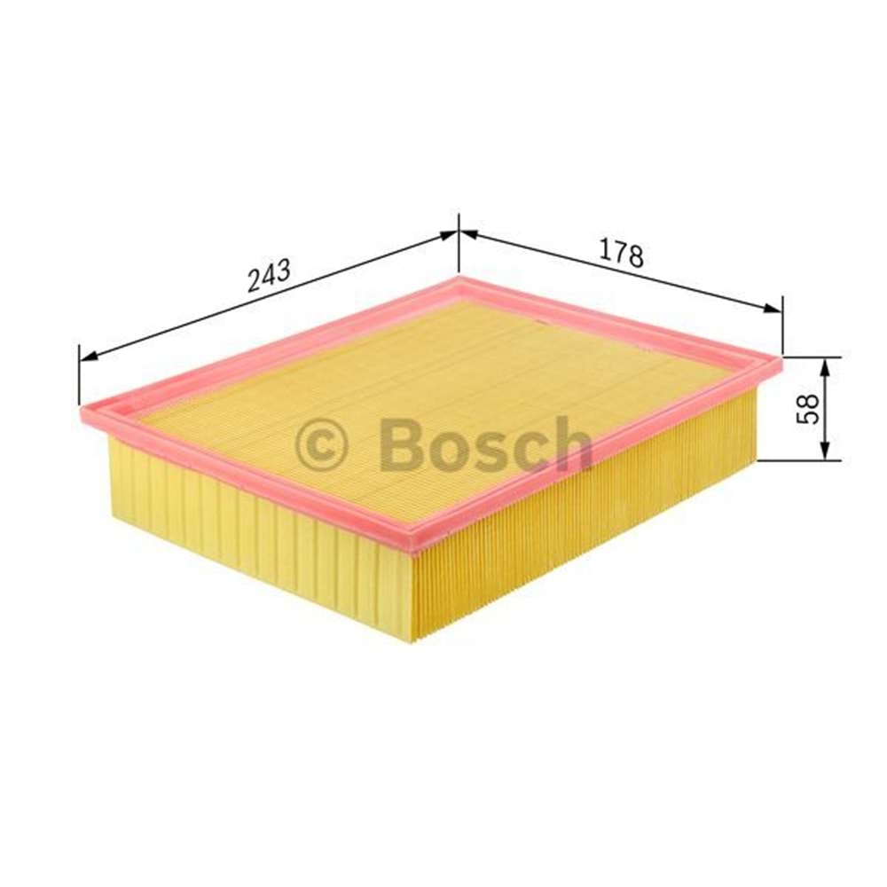 Hava Filtresi Bmw E36, E38, E46, E85, E83, F25, Z3, Z4, X3, ROVER - Bosch