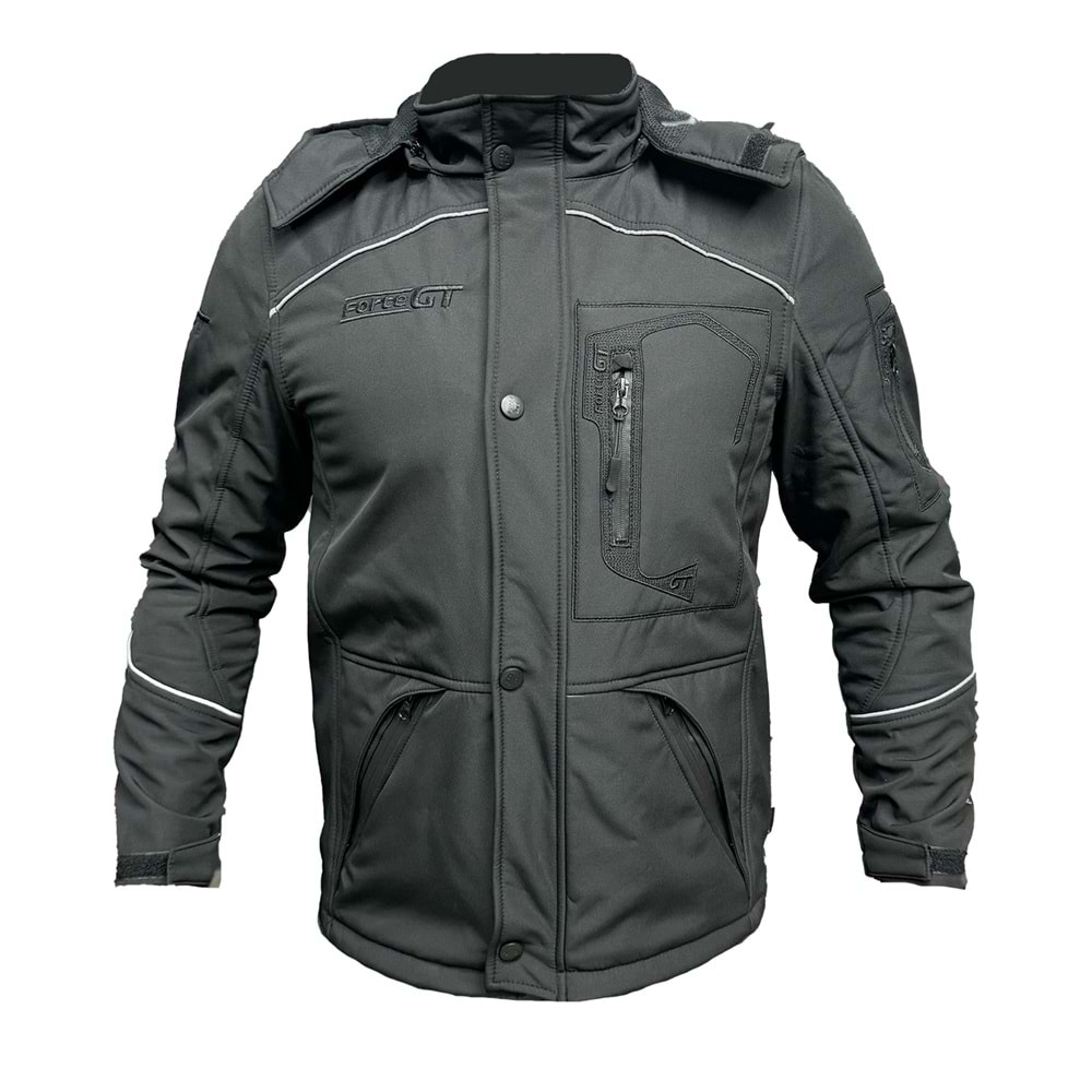 FORTE GT 2001084 BABİL SOFTSHELL KIŞLIK SİYAH MONT (XL)
