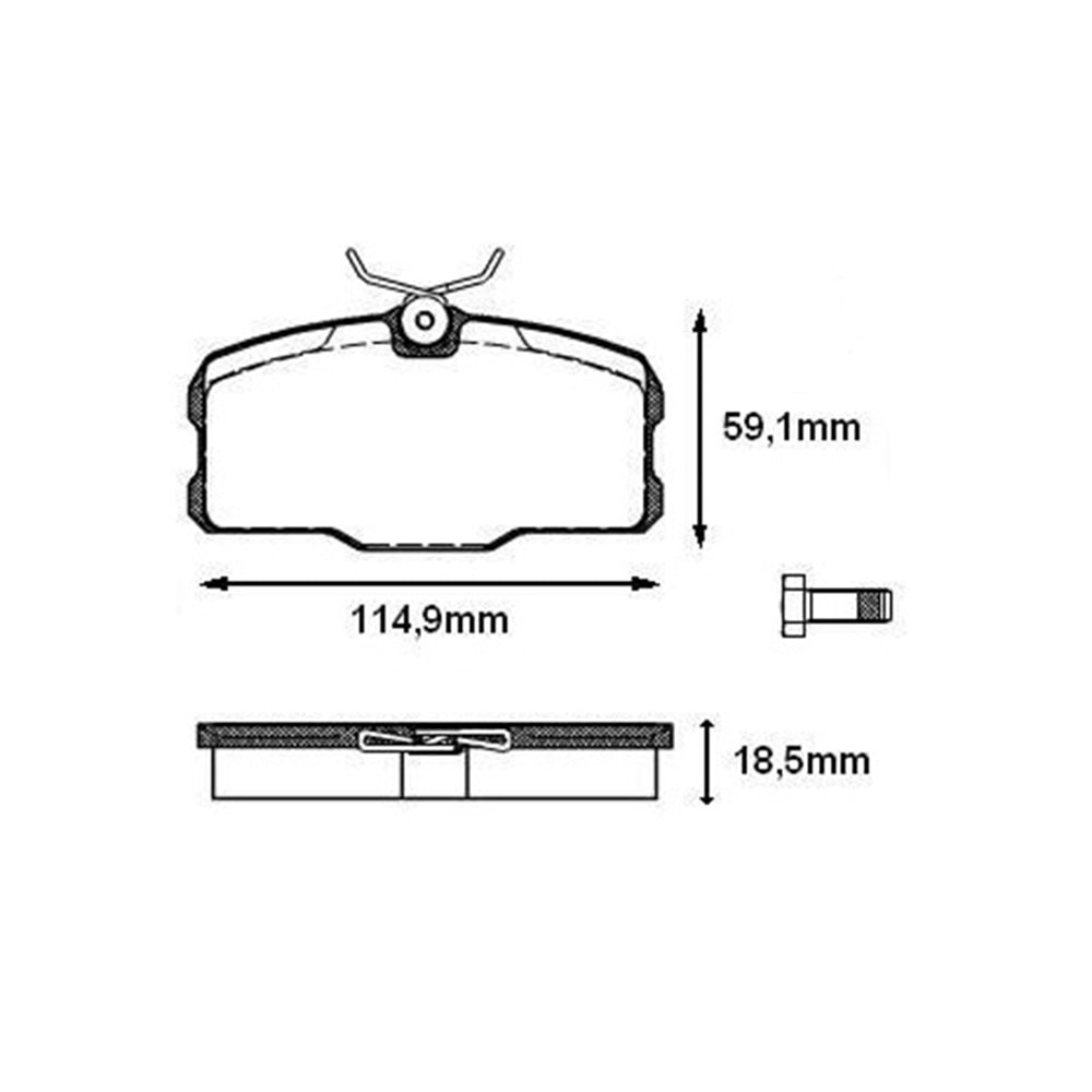 Disk Balata Mercedes S-Class COUpE C126 85-91 Ön -