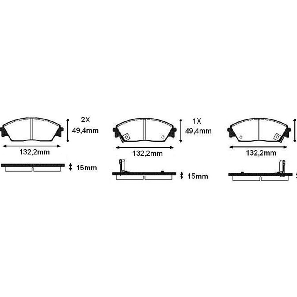 Disk Balata Honda Civic, CRX II Arka -