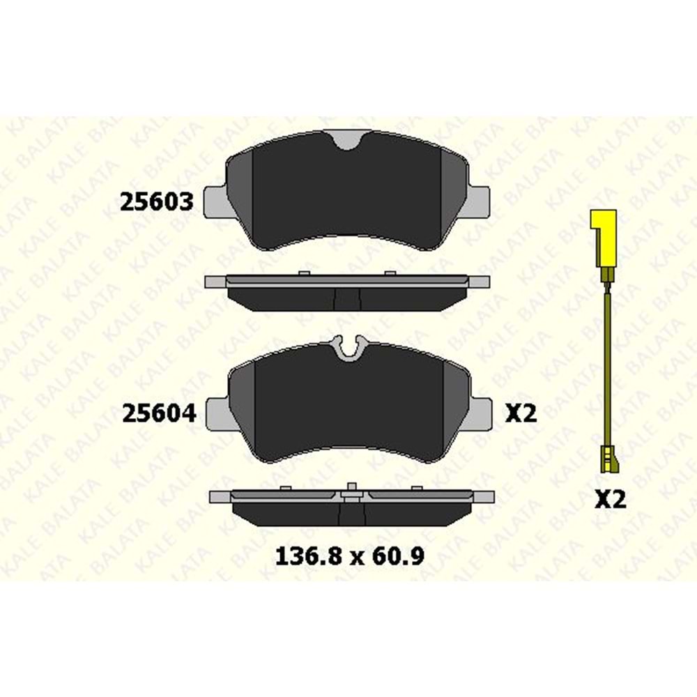 Disk Balata Ford Tourneo Custom V362, V363 2.2 TDCI 12> Arka (Fişli) - Bosch