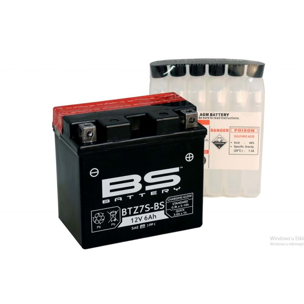 BS BTZ7S-BS (YTZ7S-BS)12V-6 AMPER BAKIMSIZ AKÜ
