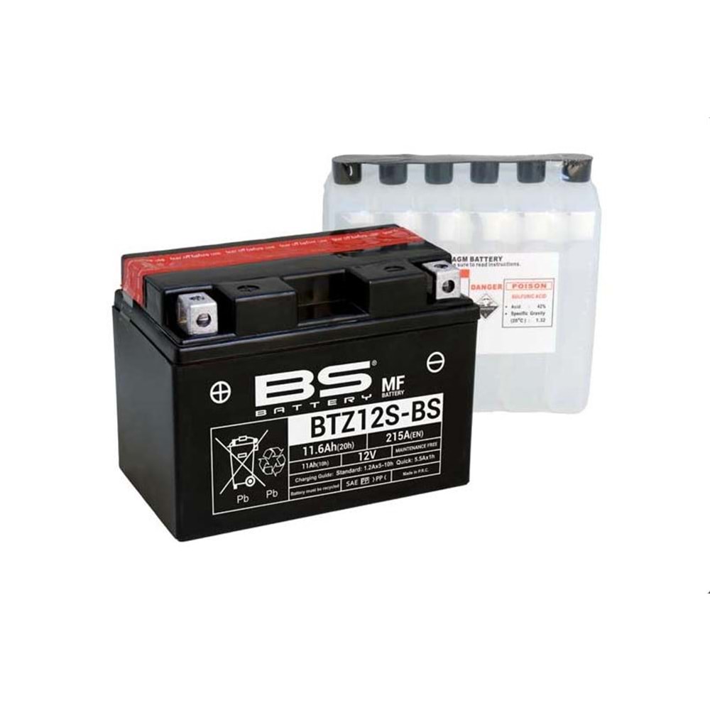 BS BTZ12S-BS ( YTZ12S-BS ) 12V-11 AMPER BAKIMSIZ AKÜ