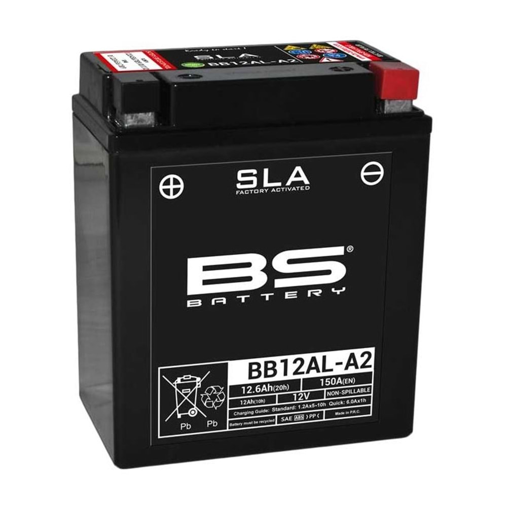 BS BB12AL-A2 SLA (YB12AL-A2) 12V-12 BAKIMSIZ AKÜ