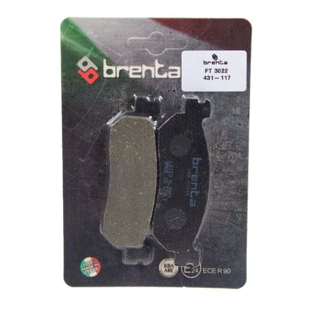 275 BRENTA ORGANİK BALATA ARKA YAMAHA X-MAX 250, YP 250, YZF R1, YZF R6 (FT3022)