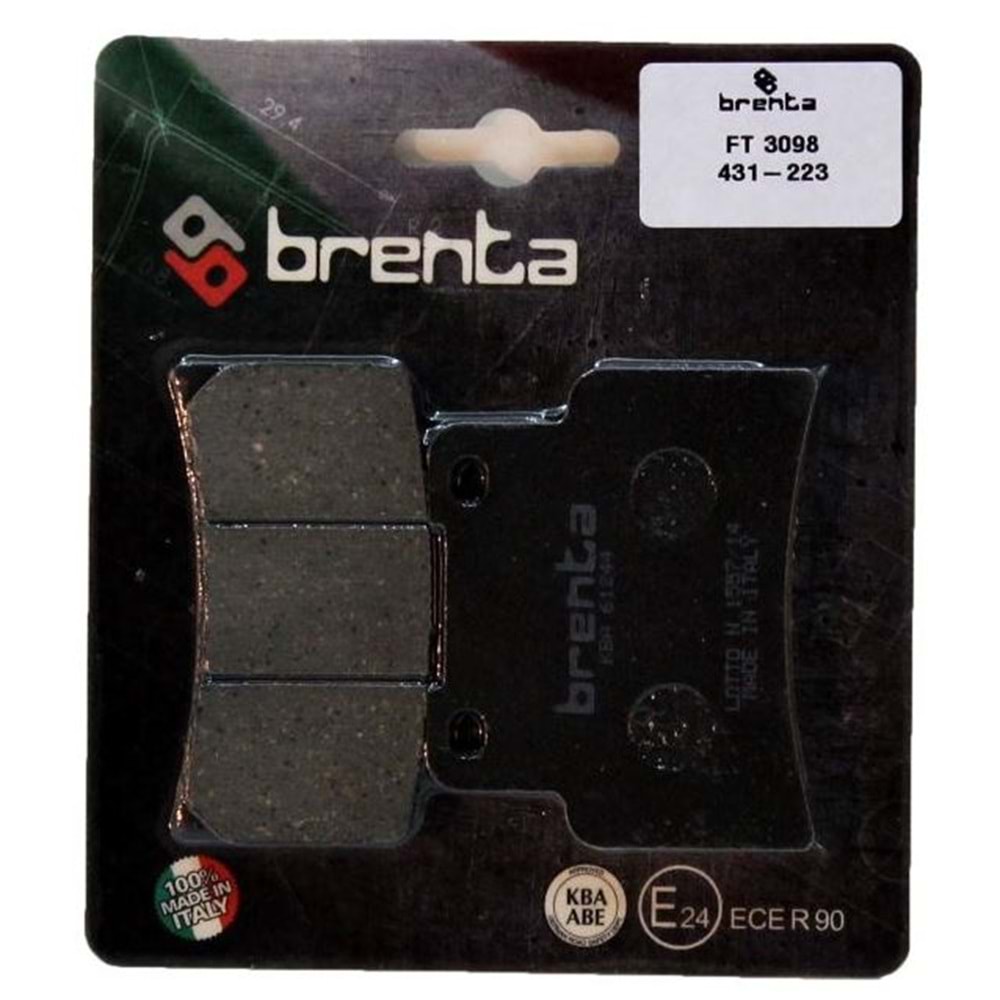 432 BRENTA ORGANİK ÖN BALATA RS125, SHIVER750, MT125, YZF125 R, XCITING400 (FT3098)