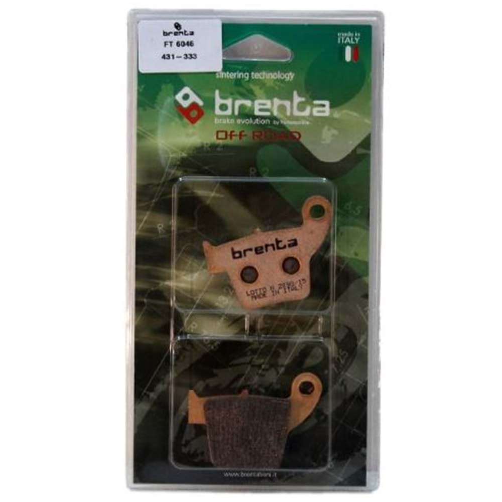 346 BRENTA SİNTERLİ BALATA ARKA CR250, CRF250 R, CRF250 X, CRF450 R (FT6046)
