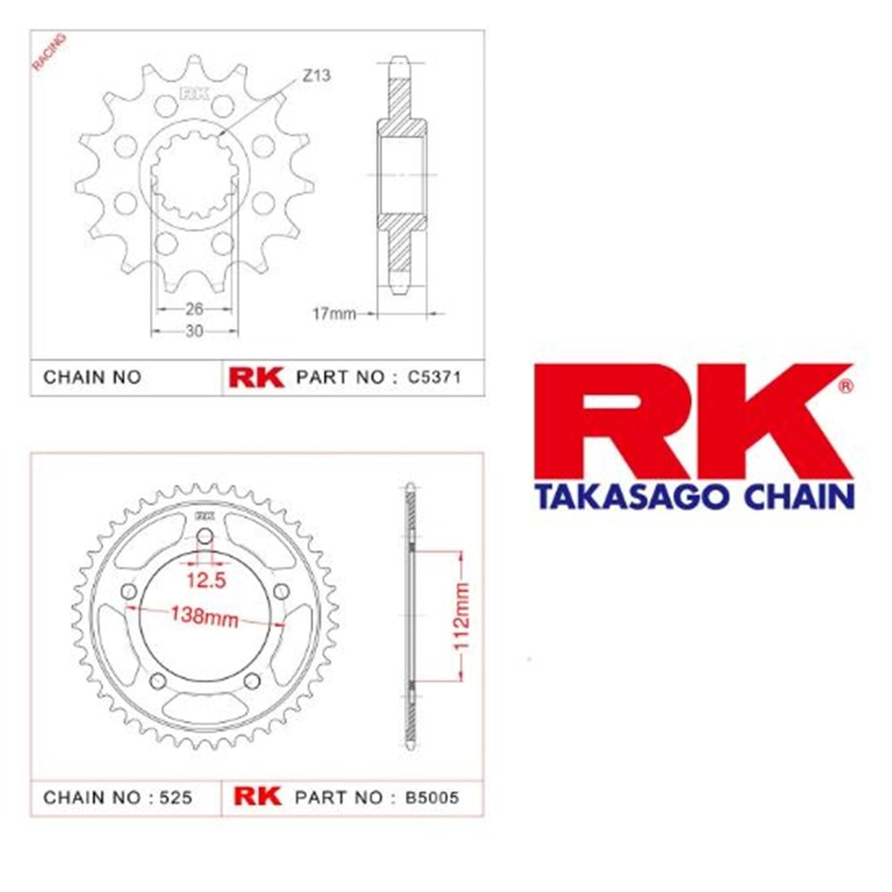Rk Dişli Seti Honda Xl 1000 V Varadero 99-13*