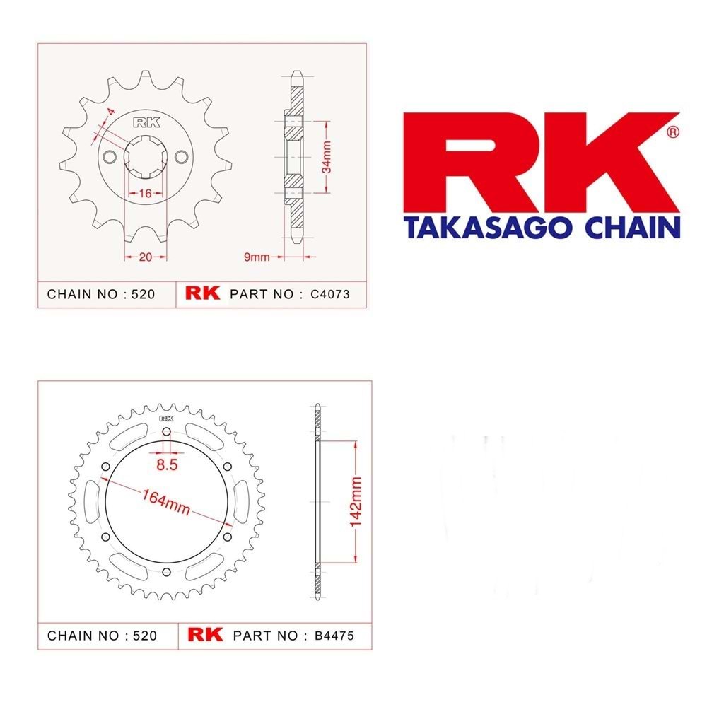 Rk Dişli Set Hyosung Gt 250 R 04-15