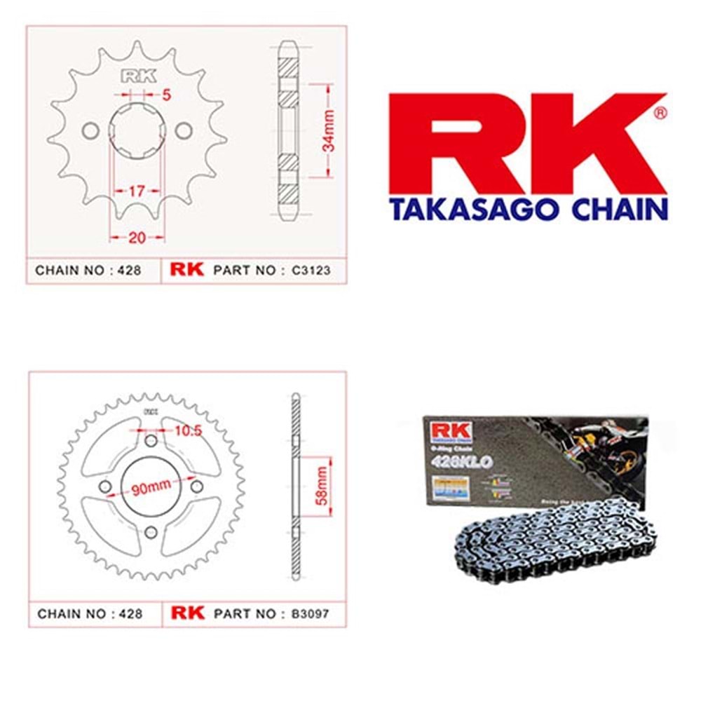 Rk Zincir Dişli Seti Honda Cbr 125 R 11-17