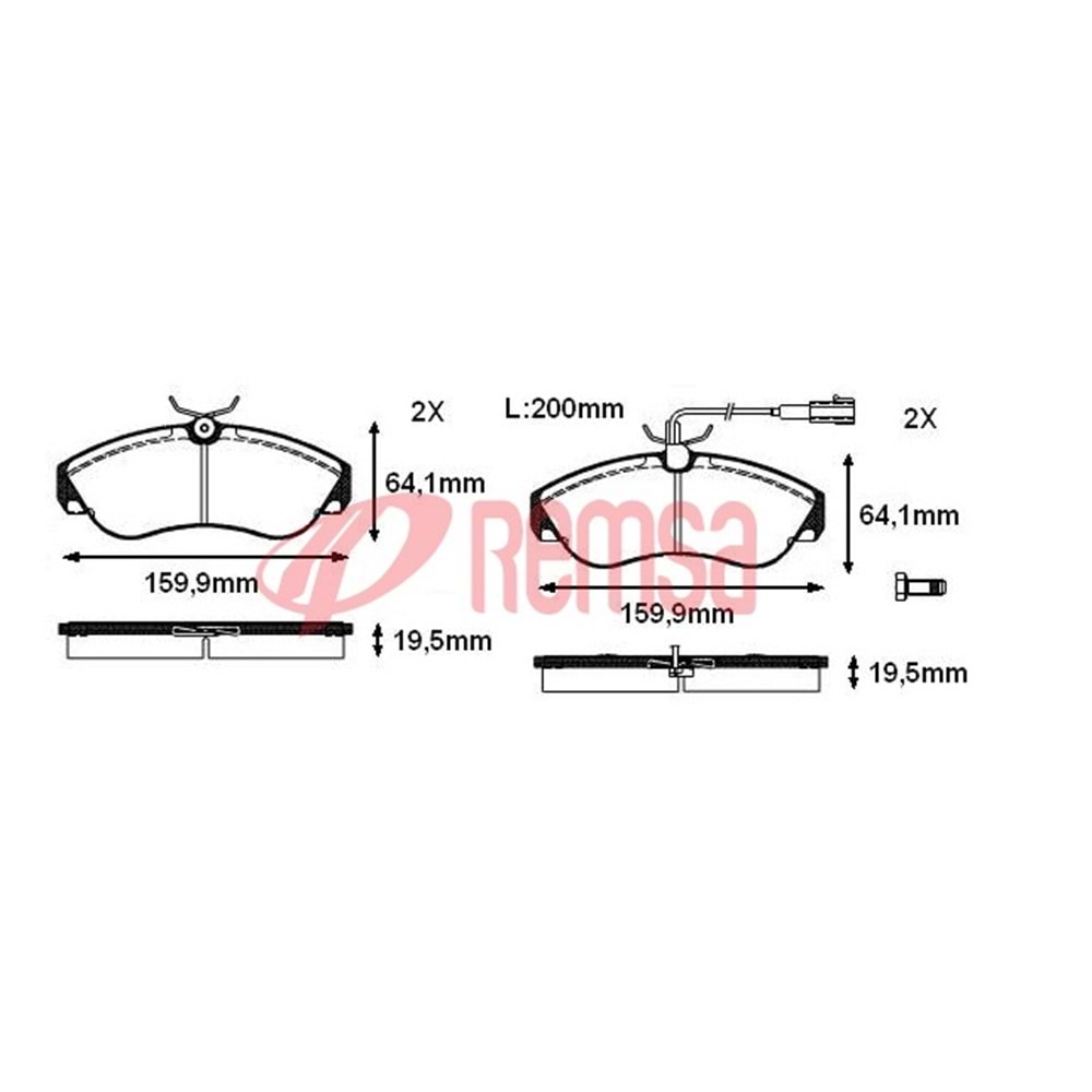 Disk Balata Peugeot Boxer, Fiat Ducato, Citroen Jumper Ön -