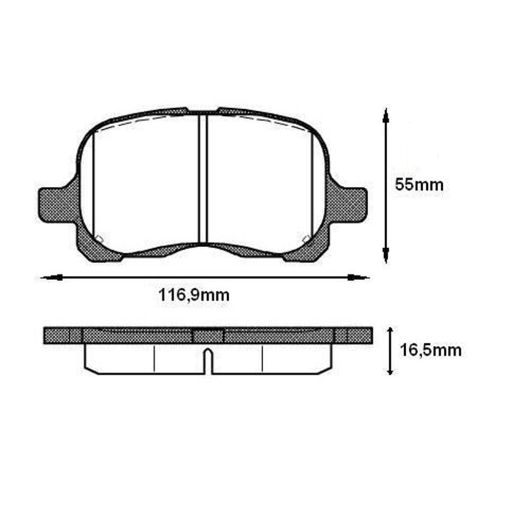 Disk Balata Toyota Corolla 1,4 VVTİ Ön -