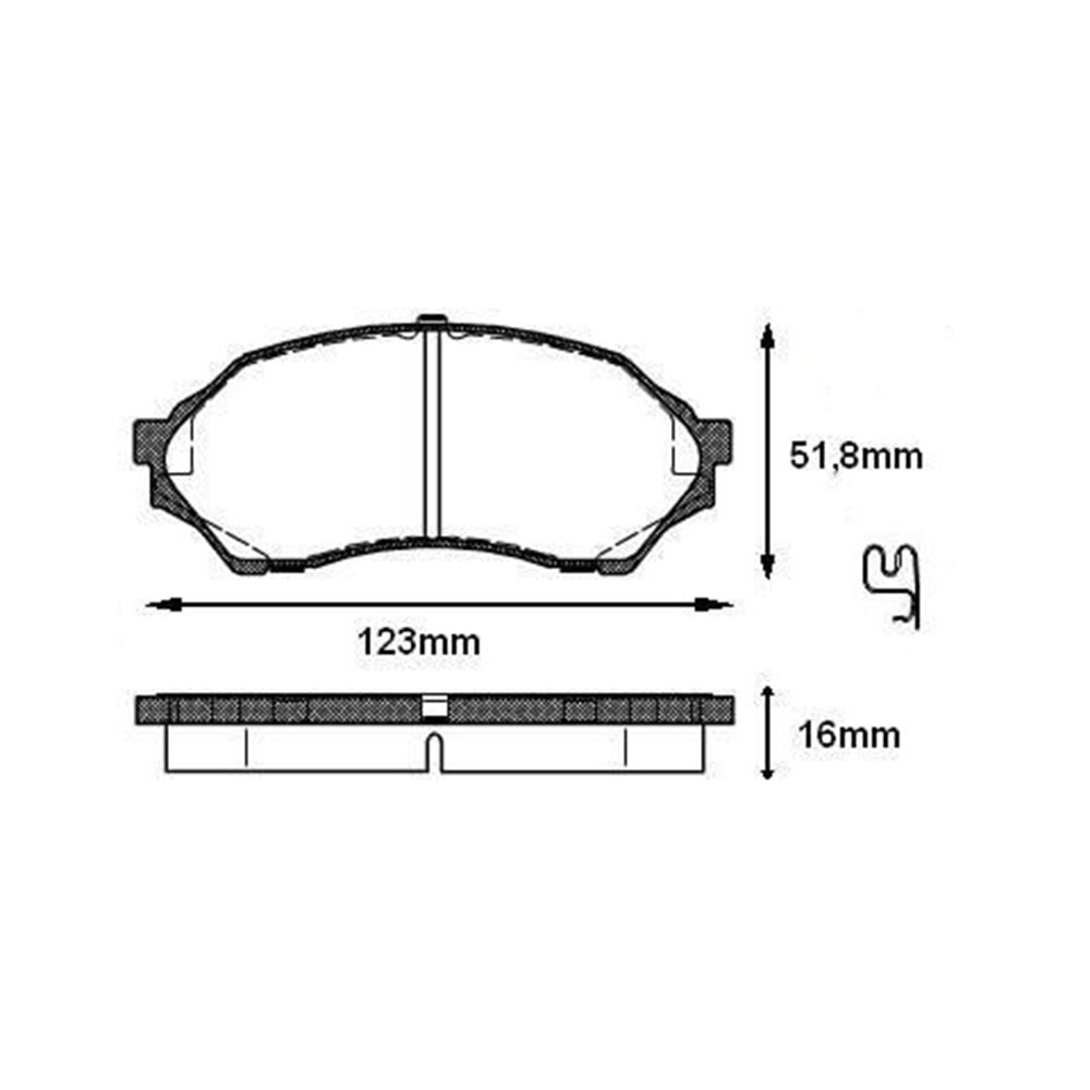 Disk Balata Mazda 323 F VI, SVI Ön -