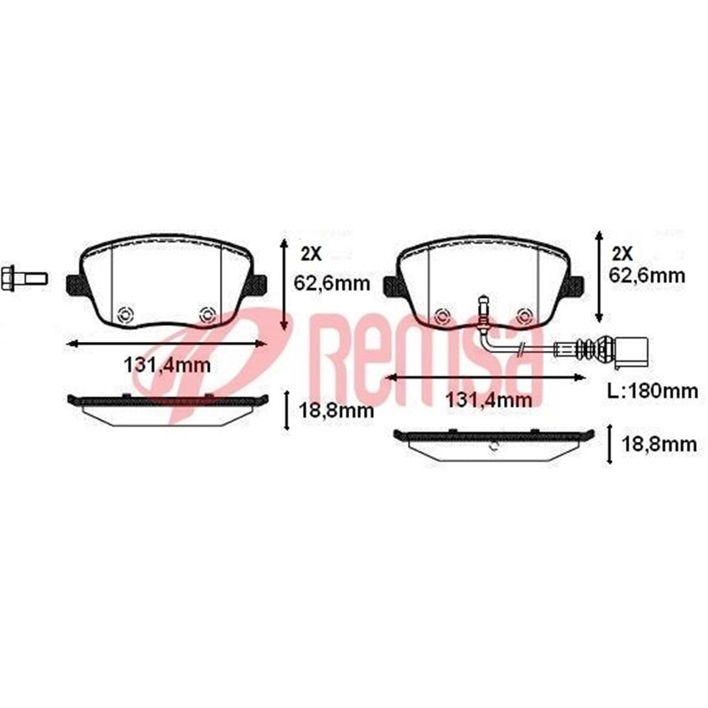 Disk Balata Vw Polo, Skoda Fabia, Roomster Ön -