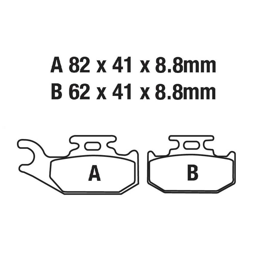 317 FREN DİSK BALATASI ARKA ATV CF MOTO 550 SUZUKİ LT-A 500 BOMBARDİE CAN-AM CANNONDALE JOHN DEERE
