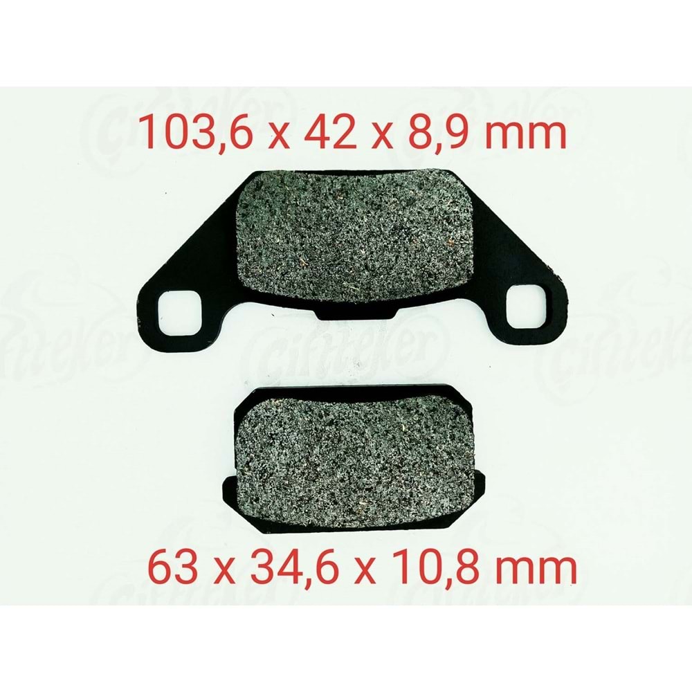 431 DİSK BALATA ARKA SİNTERLİ GOLD ATV-BUGGY (7ATV1019-BG)