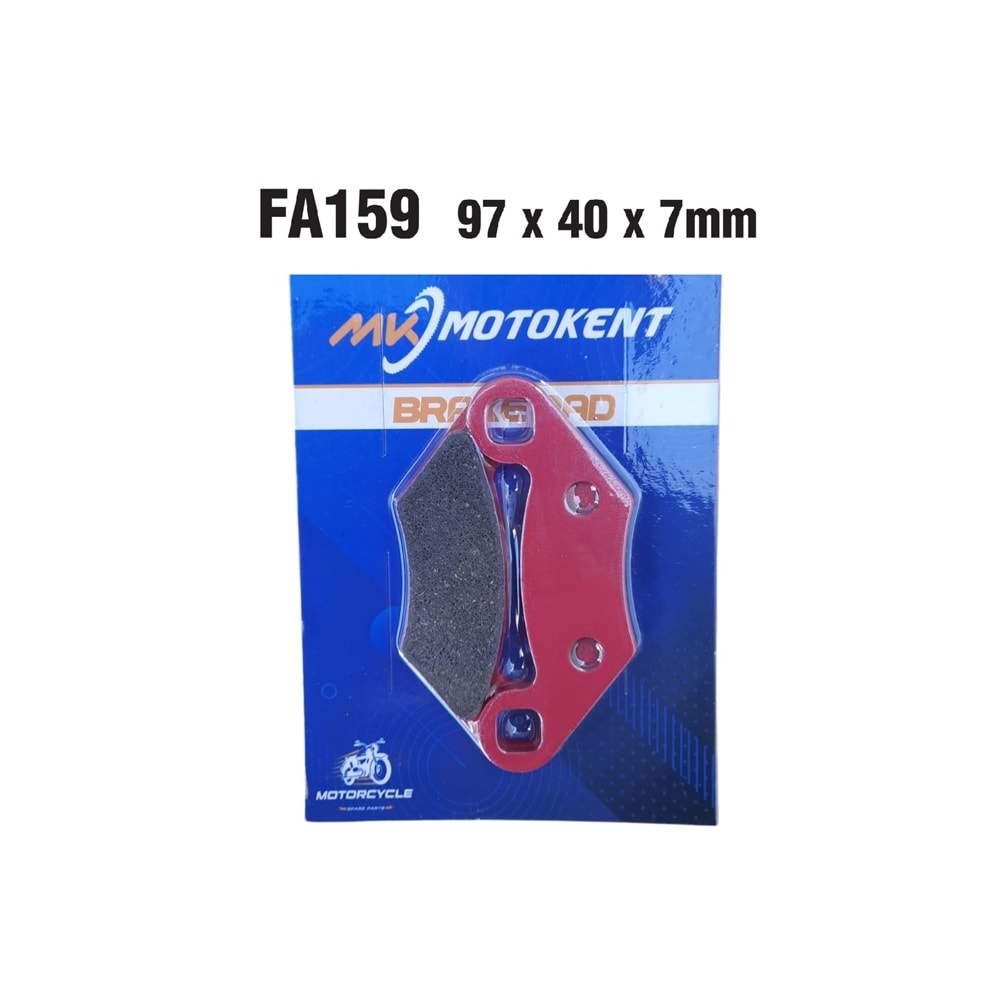 159 DİSK BALATA ATV 250 CC KARE DELİK A KALİTE SİNTERLİ