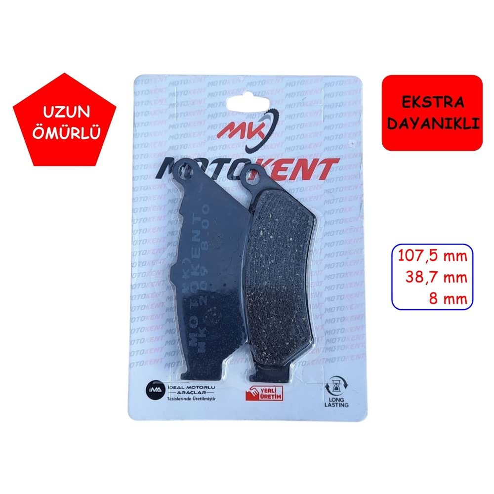 209 ÖN FREN DİSK BALATASI CF NK400-650 MT650