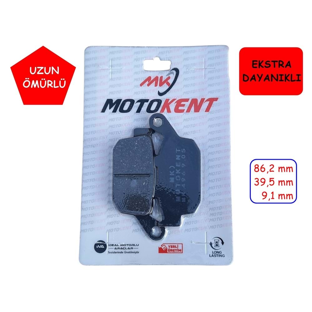 496 ARKA FREN DİSK BALATASI MTK RX3İ EVO (2016-....) HONDA NC 700-750 XL600-650-700 CBR250