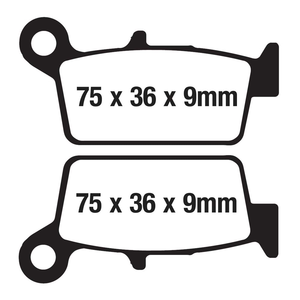 131 ARKA FREN DİSK BALATASI YAMAHA WR 400-426 F-HONDA NX 4 FALCON-KAWASAKİ KLX 250 (9 mm)