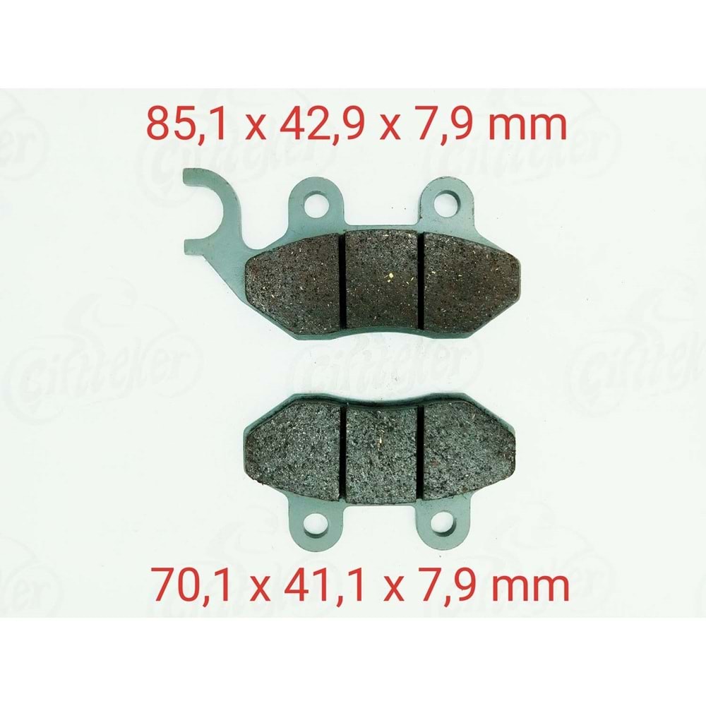 264 DİSK BALATA ÖN ORGANİK ORBIT50, FIDDLE2, FIDDLE3, ORBIT2, X-PRO (7SU1223-SYMFD)