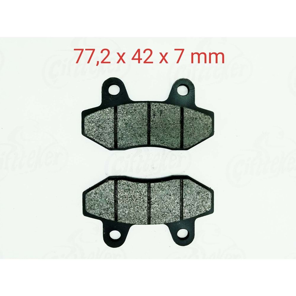 086 FREN DİSK BALATASI ARKA SCOOTER 7 MM NEWLİGHT YM